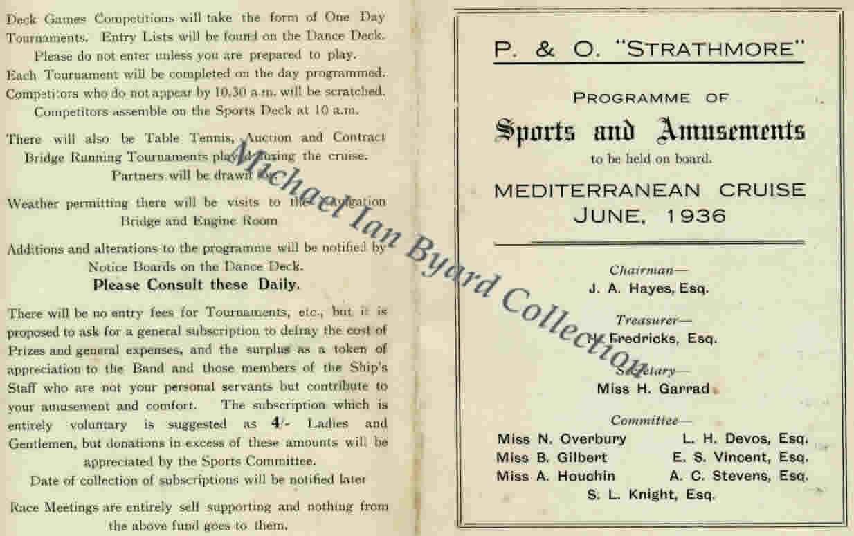 Cruise Activities June 1936